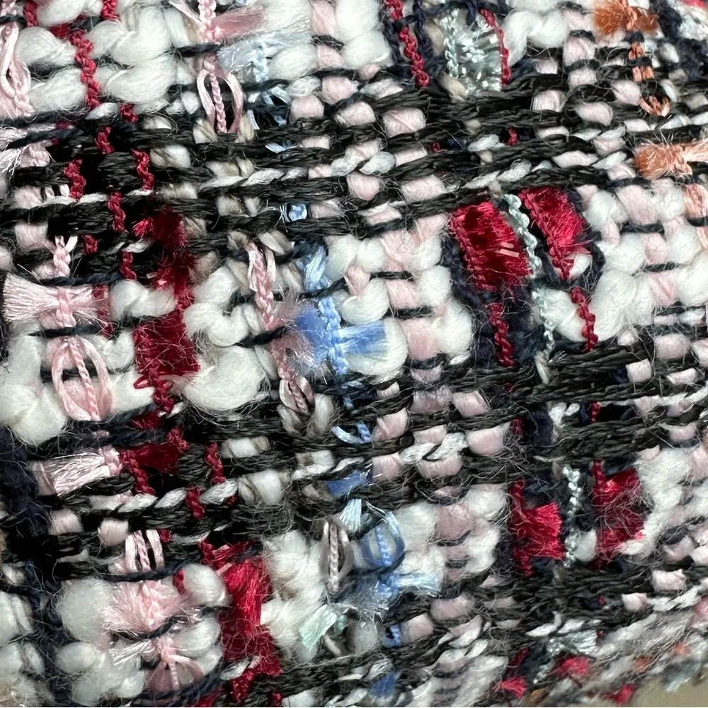 Talbots Adele Tweed lady jacket Blazer Collarless EUC Size 12 - Picture 7 of 12